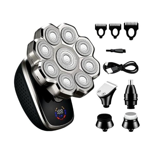 Bawldy 9.0 Shaver, 2025 Detachable Head Shaver, 9D Floating Blade
