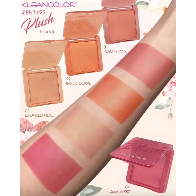 Kleancolor Plush Blush Tono del maquillaje Deep Berry-4