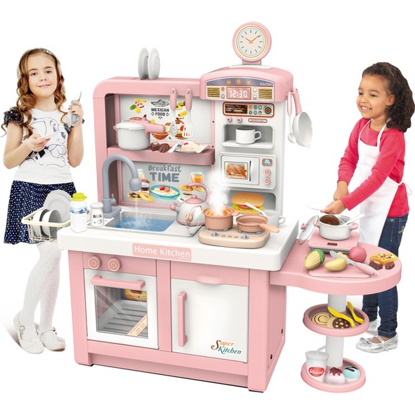 Elevon Pretend Play Kitchen Toy Set for Kids, Interactive Playset