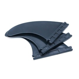 Namvo 3Pcs FUTURE Surfboard G5 Fins Plastic Surfing Board Fins Style Thruster Set Black