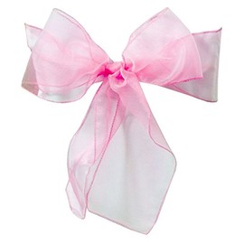 Organza Chair Sashes Wider Fuller Cover Party Decoration (Baby Pink, 10Pcs)