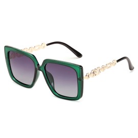 FEISEDY Trendy Polarized Cateye Sunglasses Womens Vintage Oversized Square Sunglasses UV400 Protection B0003