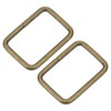 uxcell 8Pcs Metal Rectangle Ring, 1 1/2 x 1 Inch