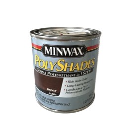Minwax Polyshades Stain & Polyurethane In 1 Step HONEY GLOSS 1/2 Pt New