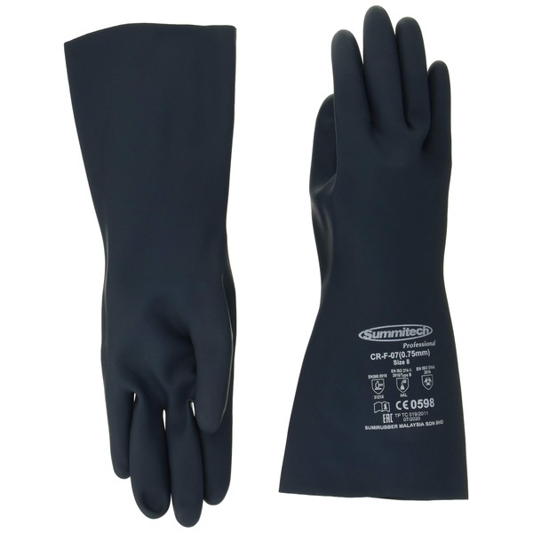 samitekku Oil and Solvent Resistant Gloves "samitekku CR – F – 07" Medium Dark Blue 4488 