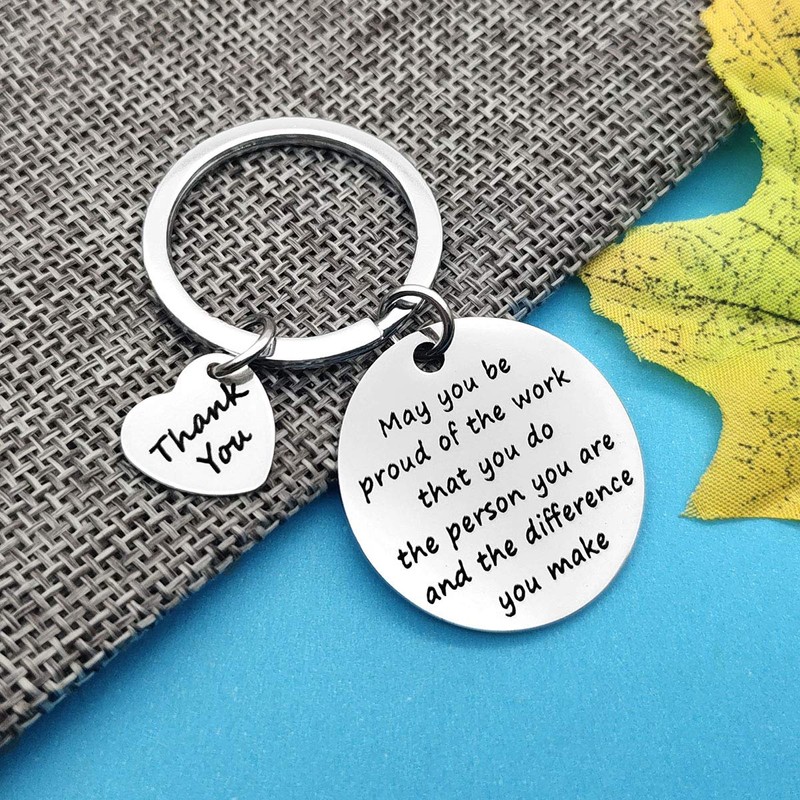 Xiahuyu Thank You Gifts Appreciation Keychain Make a Difference Keychain