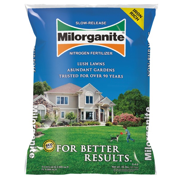 Milorganite 0636 Organic Nitrogen Fertilizer, 32-Pound