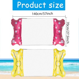 Inflatable Swimming Bed, Water Hammock, Lounge Chair Pool Lounge Air Mattress, Floating Lounge, Pool Hammock for Swimming Pool, Beach, Adults, Children (Red + Yellow)