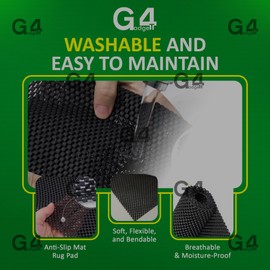 Multi-Use Non-Slip Mat: 120cm x 30cm - Keep Items Secure at Home, Office, Cars, and Caravans while Protecting Furniture (Black)