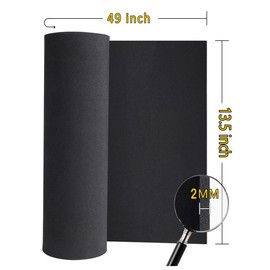 Black Foam Sheets Roll, Premium Cosplay EVA Foam Sheet,2mm Thick,(2mm to 10mm),49"x13.5",High Density 86kg/m3 for Cosplay Costume, Crafts, DIY Projects by MEARCOOH