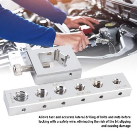 Nut Bolt Drill Jig Kit, Carbon Steel Safety Wire Drill Set, Wire Lock Nut and SAE Bolt Drill Jig for Maintenance, Quick and Accurate Lateral Drilling for Maintenance