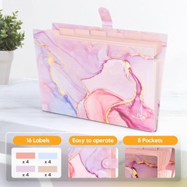 Carpeta de archivos expandible, carpetas para organizadores de documentos importantes, organizador de archivos de acordeón, carpetas estéticas para estudiantes escolares, carpeta de archivos de 8