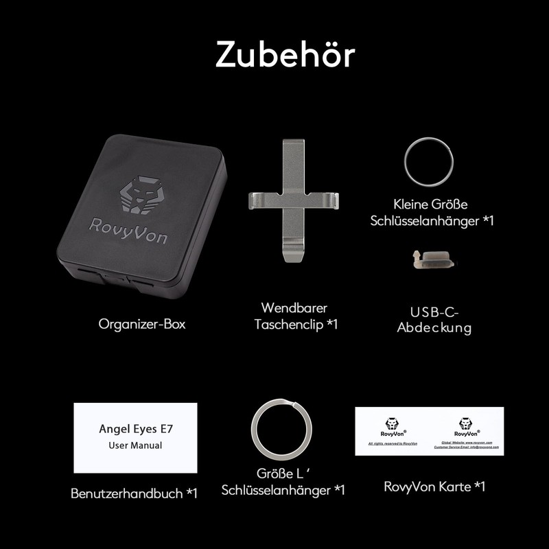 RovyVon E7U Keychain Flashlight, Glow in the Dark Dual Power