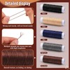 KAQRHFT 0.55 mm 54 Yards Leather Thread for Sewing, Round