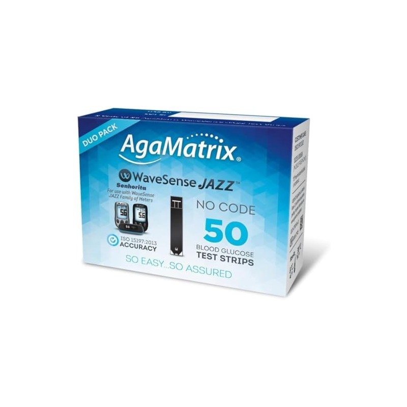 WaveSense-Jazz Duo Test Strips - 50 Pack (2 x 25)