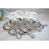 New Elegant Semi-Open Shower Curtain Hooks in Chrome - Set