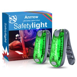 Anrrew Flashing Light School Bag Light LED Safety Light Set of 2 Clip Reflector Backpack Light Running Light Pram Light Ideal for Joggers, School Bag for Children, Prams, Light Pendant Dog