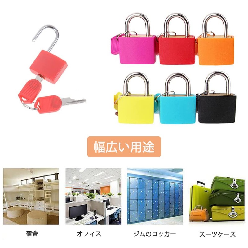 GOODCHI 6 Pcs Metal Portable Anti-Theft Security Lock Padlock Suitcase