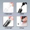 FULIBAO 10 Pack Refillable Paint Markers 9mm Chisel Tips Empty