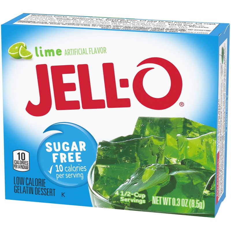 JELLO Lime Gelatin Dessert Mix (0.30oz Boxes, Pack of 24)