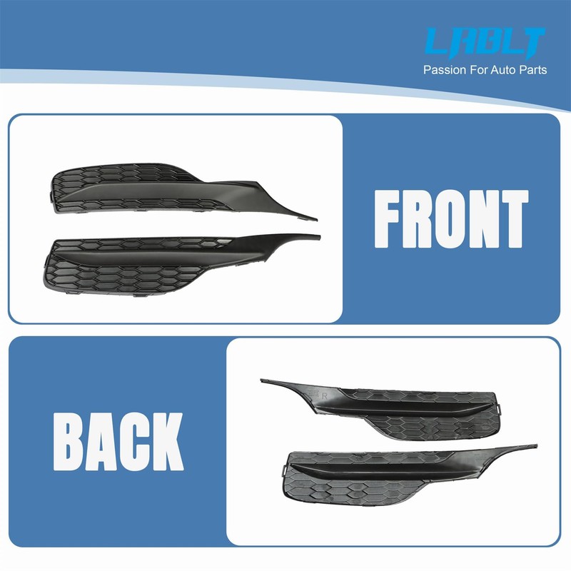 LABLT 2 Pack Front Bumper Fog Light Cover Replacement for