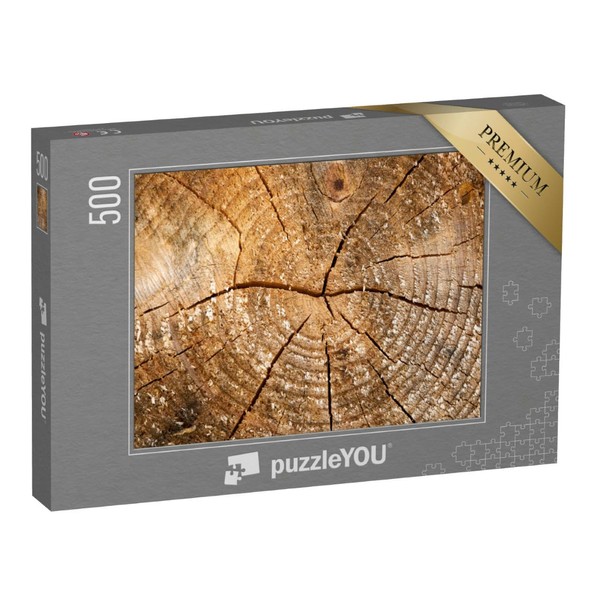 puzzleYOU: Puzzle 500 Piece Weathered Wood with Year Rings -