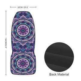 Generic 1PC Colorful Print Universal Upgrade Breathable Car Seat Cover, Durable and Ventilated Automotive Seat Protector (Lotus)