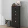 Modern 6 Drawer Vertical Dresser, Wood Tall Chest of Drawers