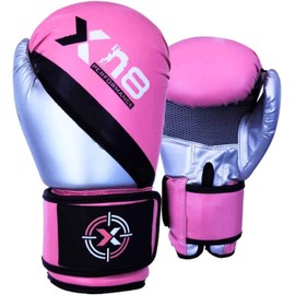 XN8 Boxing Gloves for Training Punch bag-Lamina Hide Leather Mitts For Fighting- Sparring- Muay Thai- Kickboxing-Great for Double End Speed Ball and Focus Pads Punching
