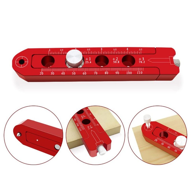 Woodworking Aluminum Alloy Circular Drawing Tool,Fixed-Point Marking Gauge Woodworking Compass
