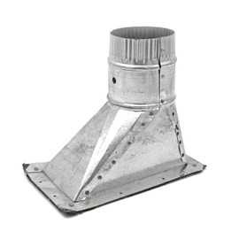 Premium HVAC Stick-on Straight Take Off Galvanized Steel Metal Duct - Pack of 1 - 4" Compatible