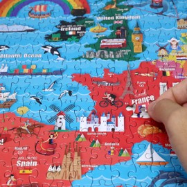 Think2Master Colorful Map of Europe 1000 Pieces Jigsaw Puzzle for Kids 13+, Teens, Adults & Families. Great Gift for stimulating Interest in The European Map. Size: 26.8” X 18.9”