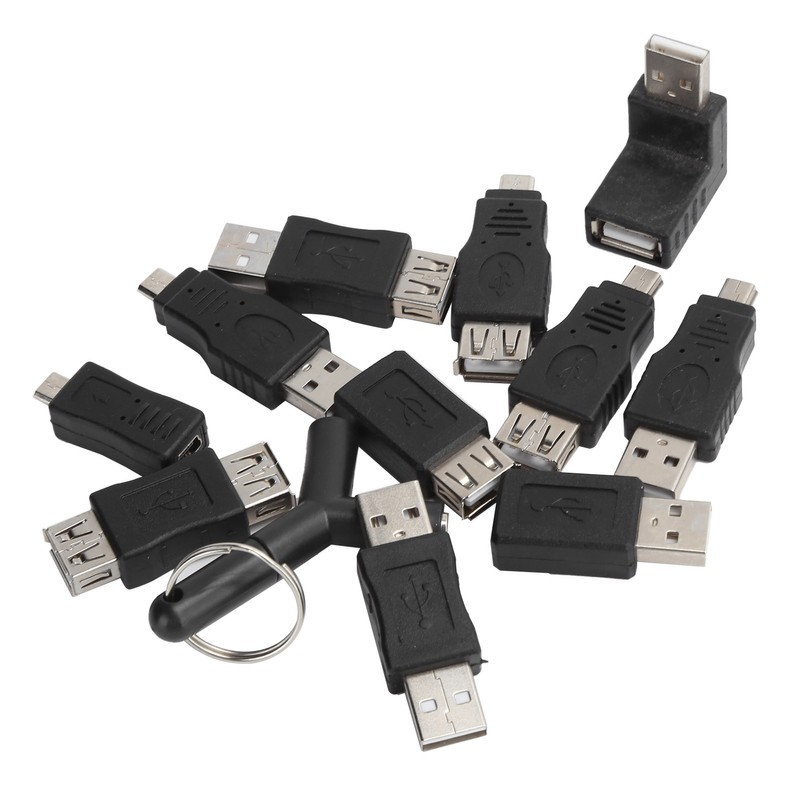 12Pcs USB2.0 Adapter 3.5mm 2 in 1 Audio Adapter Converter