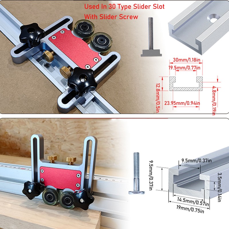 Adjustable Multi Purpose Dual Bearing Roller Aluminum Alloy Table Saw