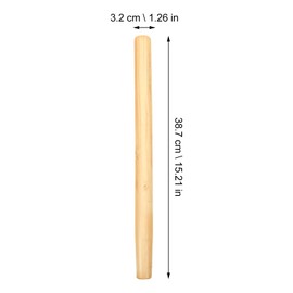 VOSAREA 4PCS Wooden Shovel Handle Replacement Solid Ash Wood Straight Handle - Wood Handles for Shovels - Hoes and Garden Tools Ideal for Landscaping and Gardening 39cm/15.35in