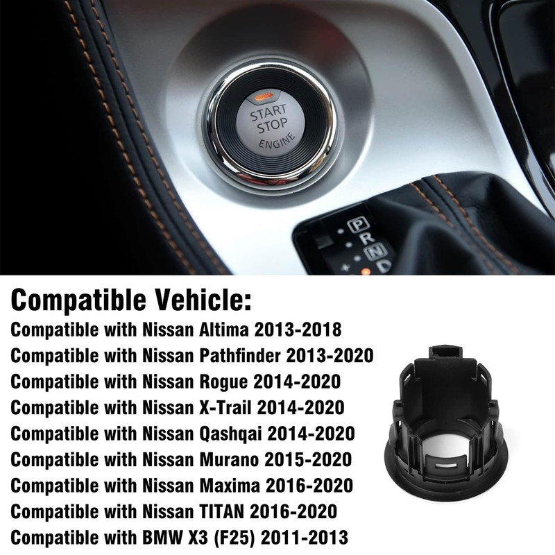 OWITAT Compatible with 2013-2018 Nissan Altima Start-Stop Switch Button Ring