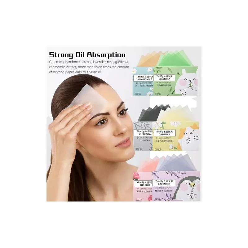 Papel Facial Absorbente De Grasa Elimina Brillo Portatil 1pz