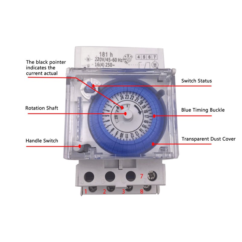SUL181h Mechanical Timer with 80mAh Battery Time Control Switch for
