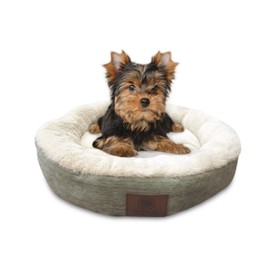 American Kennel Club AKC 3158- Green AKC Casablanca Round Solid Pet Bed, Green for All Dog Breeds and Sizes