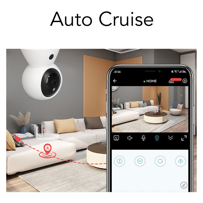 Security Camera Wireless 355° Rotation 3MP WiFi Smart Baby Monitor