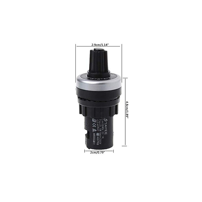 5 x Plate Mounted Potentiometer VSD/VFD Rotary Potentiometer 5K