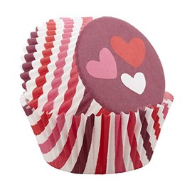 Wilton Modern Hearts Baking Cups, 75 Count