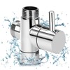 Shower Diverter Valve Replacement, 3 Way T-Adapter Shut-Off Valve for