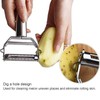 Sunkuka Julienne Peeler Stainless Steel Cutter Slicer with Cleaning Brush