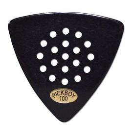Pickboy Pos-a-Grip, Triangle, black, Cellulose, 1.00mm, 10 picks