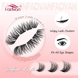 DIY Individual Eyelash Extensions Kit - Multiple Shapes for Custom Looks, Beginner Friendly Home Application, Reusable Natural Lashes