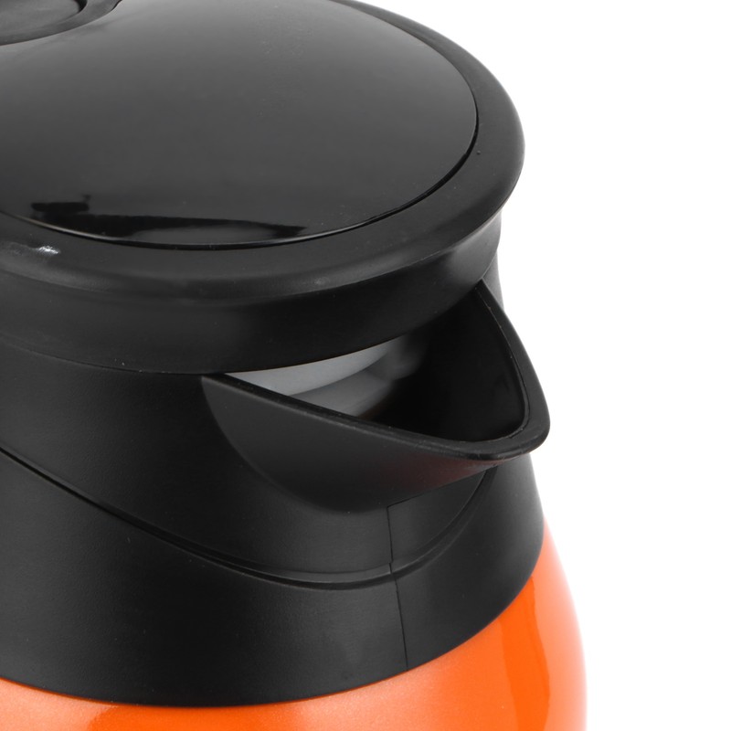 Orange Car Electric Kettle Temperature Display Car Boiling Cup Travel