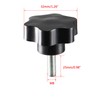 TA-VIGOR 2 Pcs Plum Hex Shaped Clamping Screw Knob, 32mm