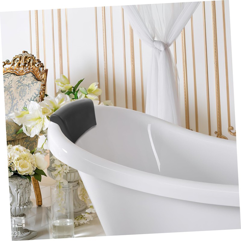 minkissy Bath Pillow Waterproof Bath Pillow Shoulder Cushion Non-Slip Bath