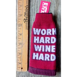 Freaker USA Beverage Insulator Work Hard Wine Hard Fits every Bottle/Can Koozie